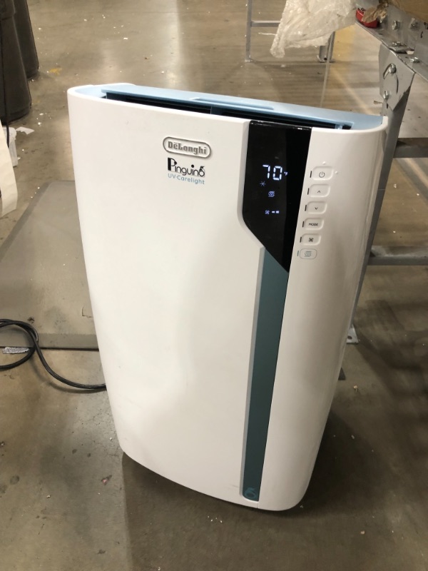 Photo 2 of DeLonghi PACEX390UVcare-6AL WH Penguino 14000 BTU Portable Air Conditioner, Dehumidifier, Fan & UV-Carelight, White
