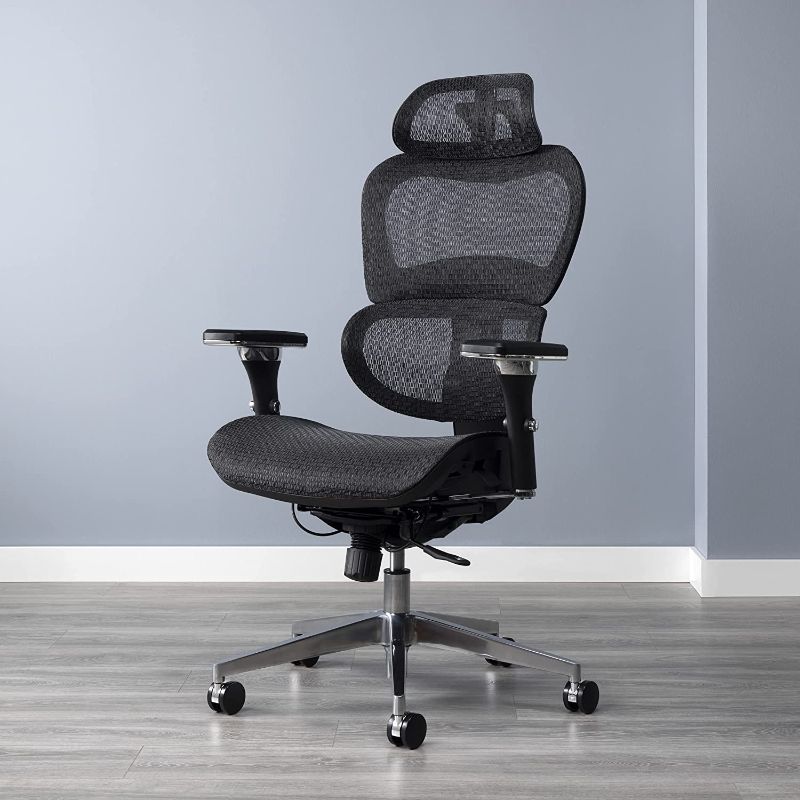 Photo 1 of OFM 540 Ergo Office Chair featuring Mesh Back and Seat with Optional Headrest, Black
