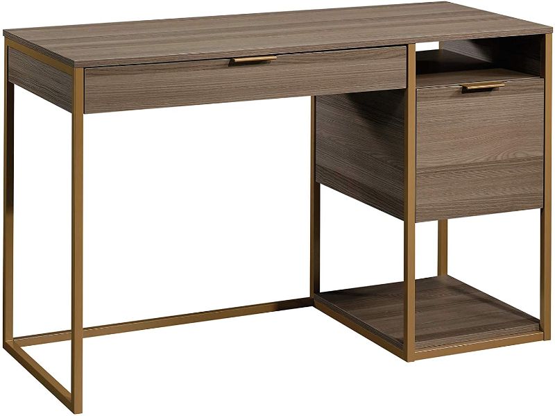 Photo 1 of ***PARTS ONLY*** Sauder International Lux Desk, L: 47.48" x W: 20.00" x H: 29.72", Diamond Ash Finish
20"D x 47.48"W x 29.72"H
