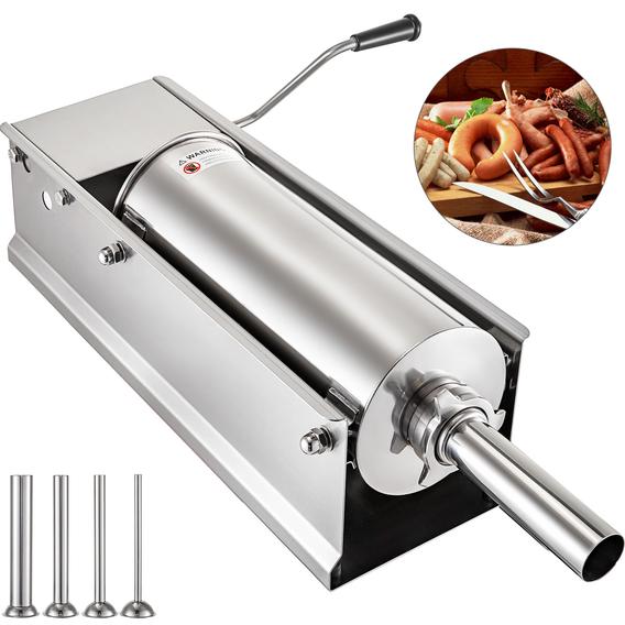 Photo 1 of ***Incomplete***
Horizontal Sausage Stuffer Manual Sausage Stuffing Machine 7l Stainless Steel