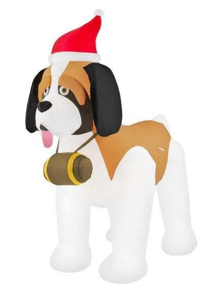 Photo 1 of 8.40 ft. Airblown St Bernard Christmas Inflatable