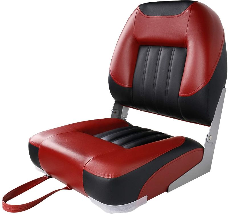 Photo 1 of 
XGEAR Deluxe Low Back Boat Seat, Fold-Down Fishing Boat Seat
Color:A-Black/Red, 1 Seat