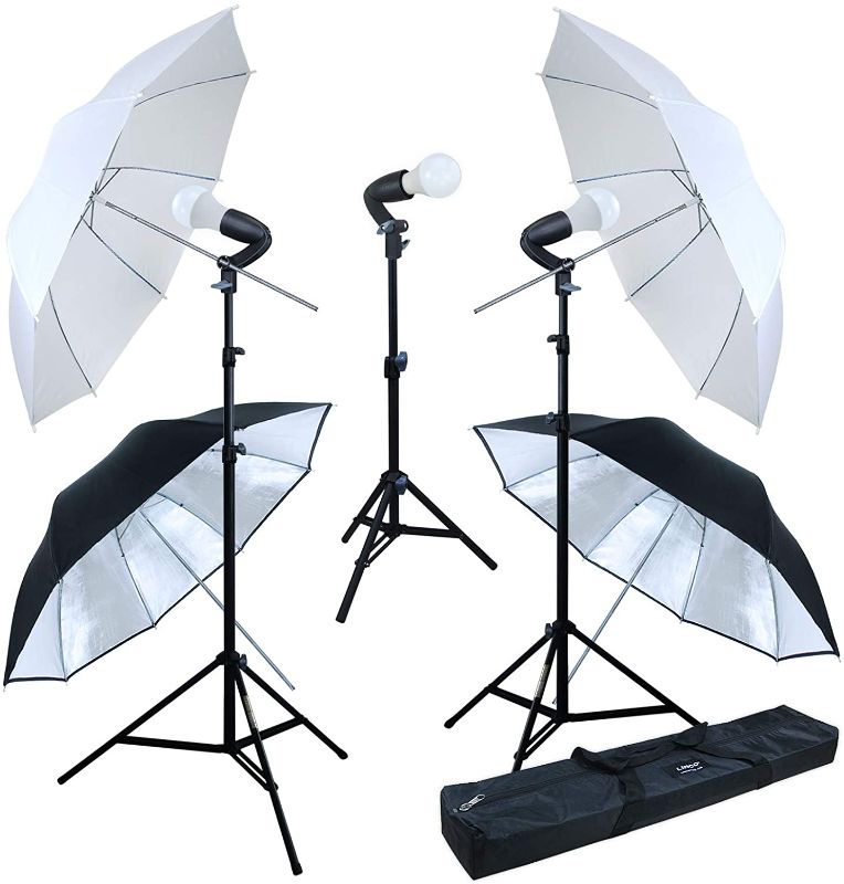 Photo 1 of LINCO Lincostore Studio Lighting LED 2400 Lumens Umbrella Light Kit AM249
