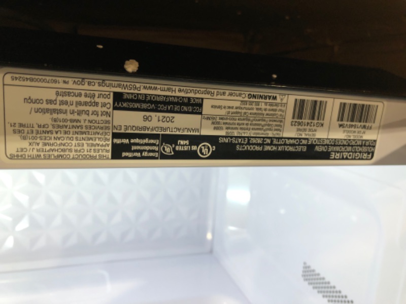 Photo 1 of ***PARTS ONLY*** FRIGIDAIRE FFMV1846VS 30" Stainless Steel Over The Range Microwave with 1.8 cu. ft. Capacity, 1000 Cooking Watts, Child Lock and 300 CFM

