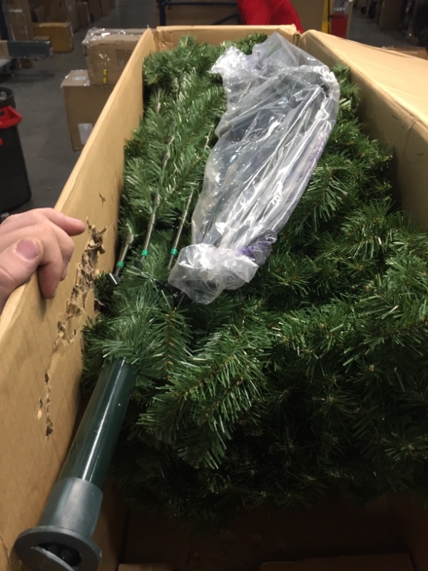 Photo 2 of 10’ North Valley Spruce Pencil Slim Artificial Christmas Tree - Unlit