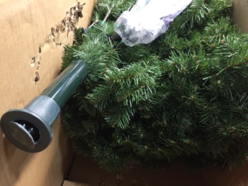 Photo 3 of 10’ North Valley Spruce Pencil Slim Artificial Christmas Tree - Unlit