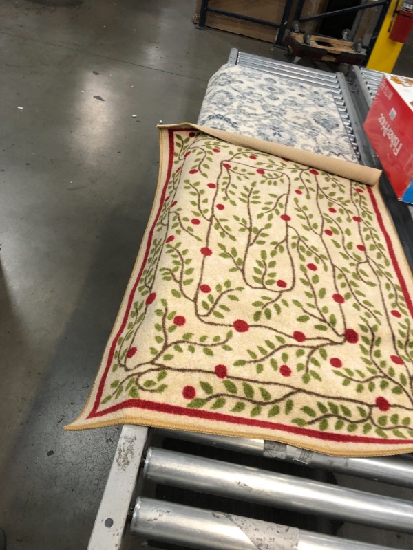 Photo 4 of 2 items 
Olympia Rug Gray/Blue - Maples 2' x 6' ($29)
Brumlow Mills Holiday Vines Washable Festive Christmas Indoor or Outdoor Holiday Rug for Living or Dining Room, Bedroom Carpet and Kitchen Runner Rug, 20" x 34", Neutral ($14)
