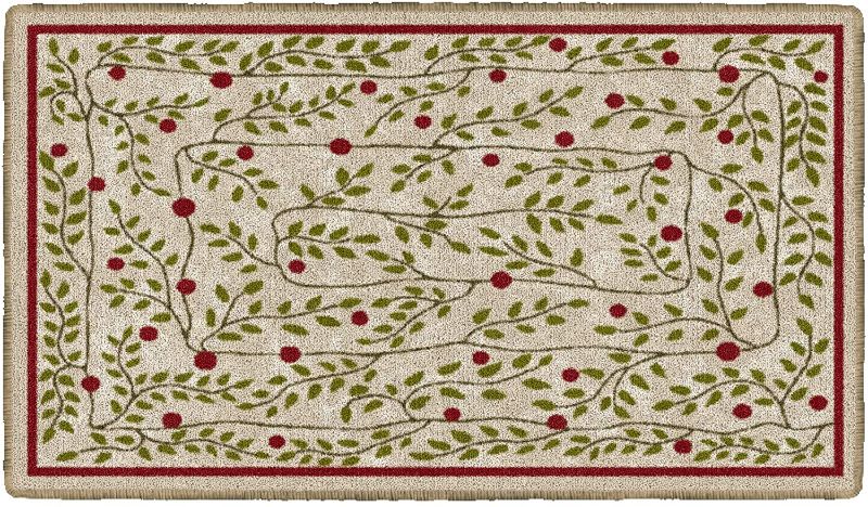 Photo 2 of 2 items 
Olympia Rug Gray/Blue - Maples 2' x 6' ($29)
Brumlow Mills Holiday Vines Washable Festive Christmas Indoor or Outdoor Holiday Rug for Living or Dining Room, Bedroom Carpet and Kitchen Runner Rug, 20" x 34", Neutral ($14)
