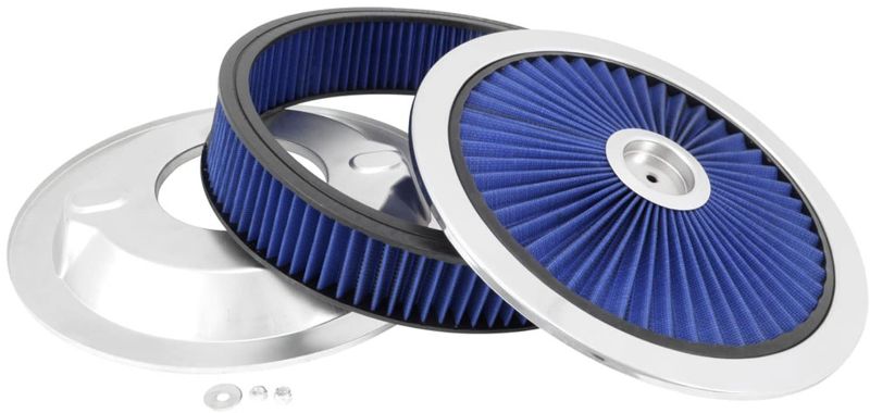 Photo 1 of (STOCK PHOTO FOR REFERENCE ONLY) (black in color)
Spectre 47626 Blue 14" x 3" Filter Lid Air Cleaner 