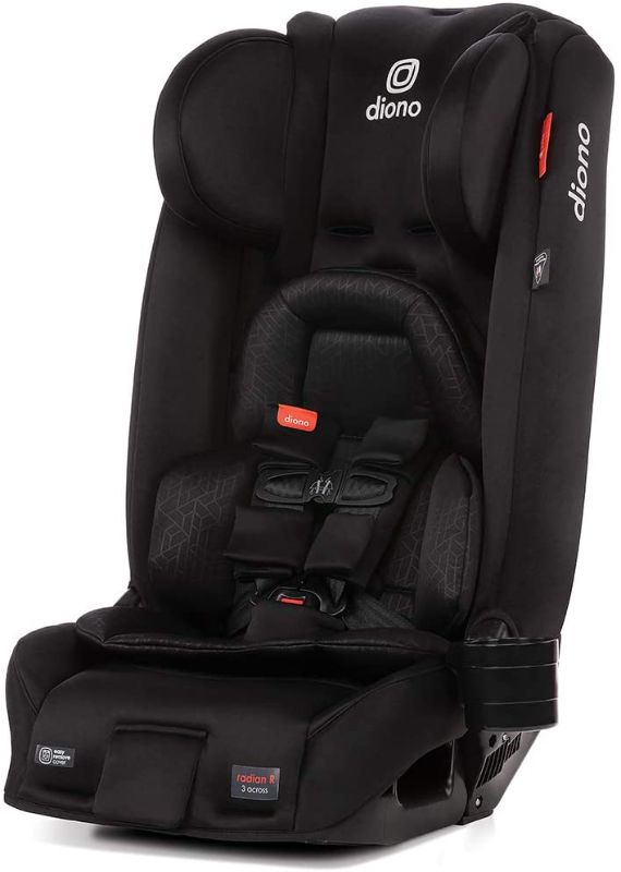 Photo 1 of Diono Radian 3RXT, 4-in-1 Convertible Car Seat, Extended Rear and Forward Facing, Steel Core, 10 Years 1 Car Seat, Ultimate Safety and Protection, Slim Fit 3 Across, Black Jet