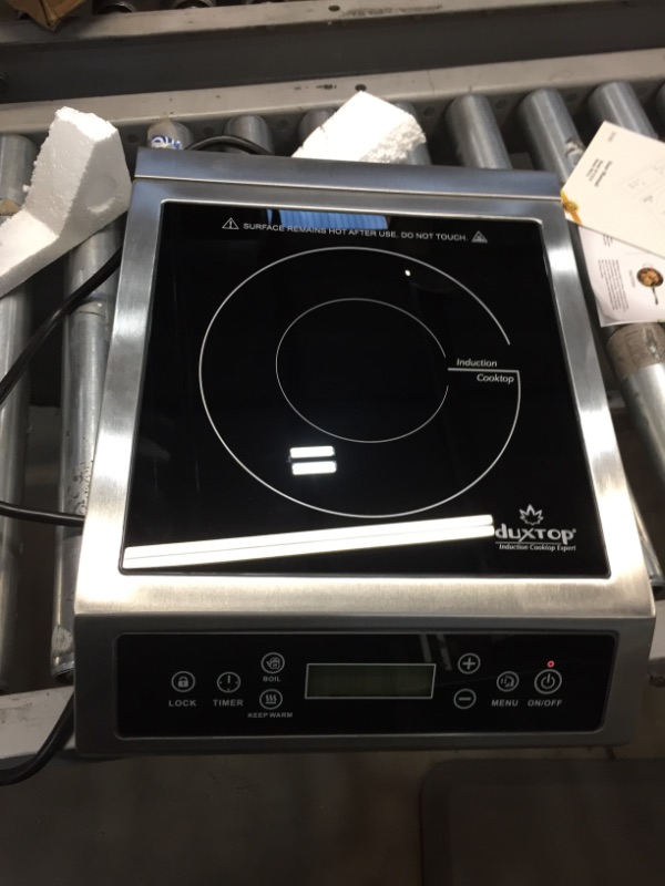 Photo 3 of Duxtop Professional Portable Induction Cooktop, Commercial Range Countertop Burner, 1800 Watts Induction Burner with Sensor Touch and LCD Screen, P961LS/BT-C35-D