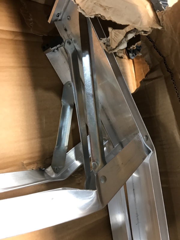 Photo 3 of *DAMAGED* Louisville Ladder 4-Foot Aluminum Step Ladder, 250-Pound Capacity, AS2104 BENT AT BOTTOM NEEDS REPAIR.
