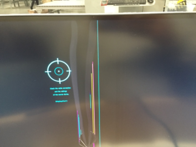 Photo 2 of DAMAGED SCREEN IN MIDDLE, Samsung 49 inch Class Wide Screen Qled Gaming Quantum Dot (3840x1080) Monitor - Lc49rg90ssnx/za, Gray