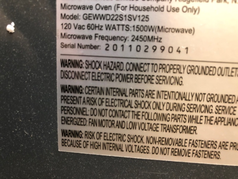 Photo 4 of Galanz 2.2-Cu. Ft. ExpressWave Counter-top Microwave, Stainless Steel DENTED IN BACK RIGHT CORNER.