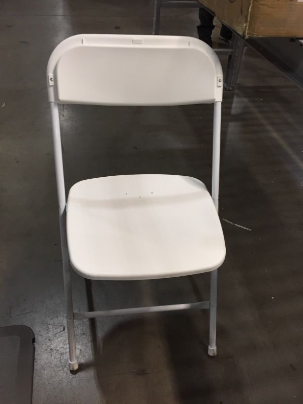 Photo 2 of Flash Furniture Folding Chair, White Plastic, set of 10 chairs