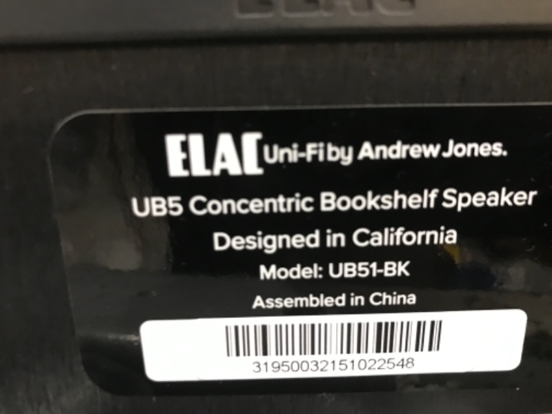 Photo 5 of ELAC Uni-fi UB5 Bookshelf Speaker (Black, Pair)
