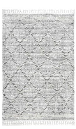 Photo 1 of Skylar Textured Cable Trellis Tassel rug 2x6