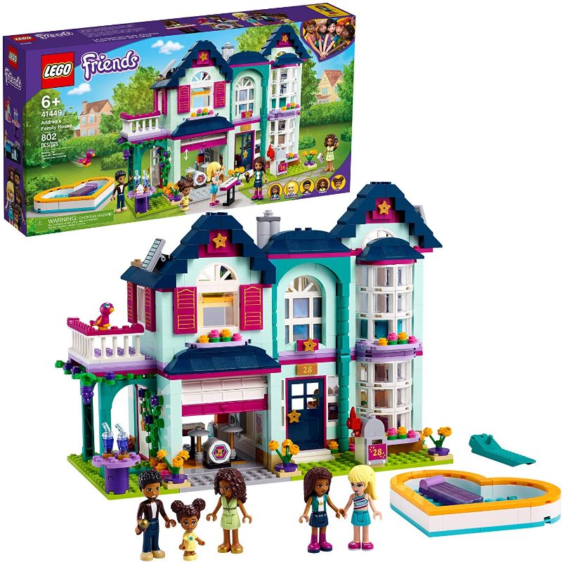 Photo 1 of LEGO Friends Andrea's Family House 41449 Building Kit; Mini-Doll Playset is Great Gift for Creative 6-Year-Old Kids, New 2021 (802 Pieces)
