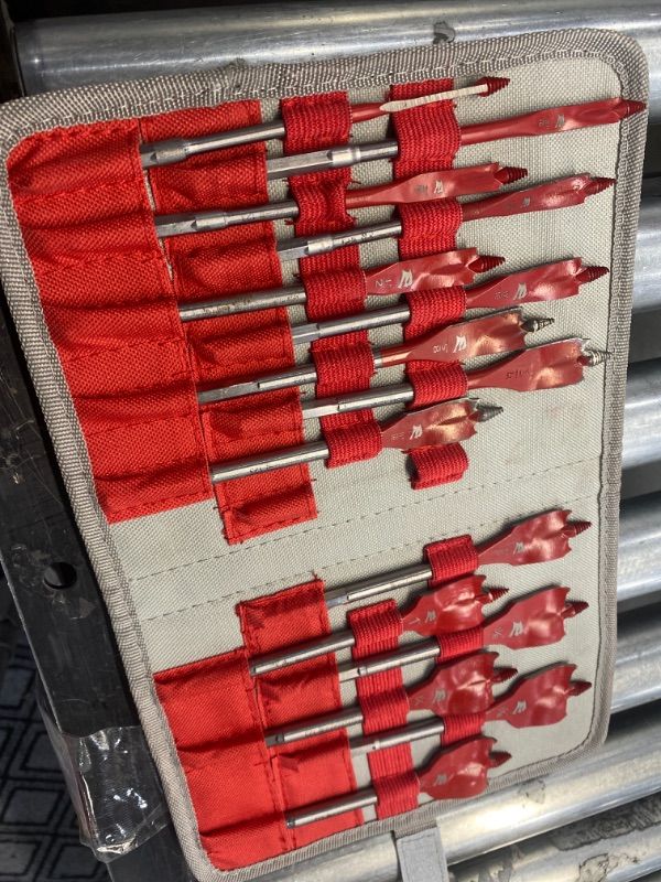 Photo 2 of 16-Piece SPEEDemon High Speed Steel Spade Bit Set with Pouch