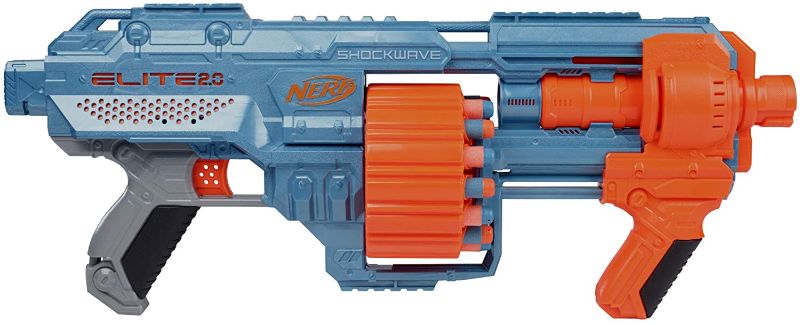 Photo 1 of 
NERF Elite 2.0 Shockwave RD-15 Blaster,15-Dart Rotating Drum, Pump-Action, Built-in Customizing Capabilities