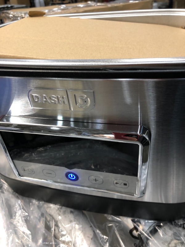 Photo 3 of *NONFUNCTIONAL** Dash Chef Series Stainless Steel Sous Vide, Temperature Control For Steak/Poultry/Seafood/Vegetables with Automatic Timer & Vacuum Bags + Pump Included, 8.5 Quart
