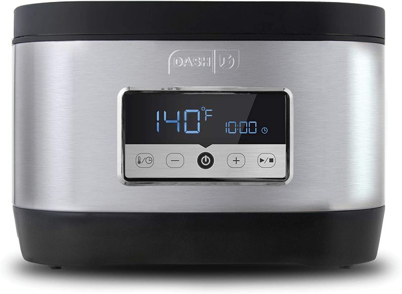 Photo 1 of *NONFUNCTIONAL** Dash Chef Series Stainless Steel Sous Vide, Temperature Control For Steak/Poultry/Seafood/Vegetables with Automatic Timer & Vacuum Bags + Pump Included, 8.5 Quart
