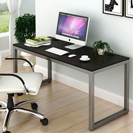 Photo 1 of Shw Home Office 55-inch Large Computer Desk, Espresso
