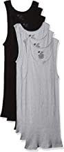 Photo 1 of Hanes Men's Value Pack Black/Grey Tank Undershirts, 6 Pack, Size: Small