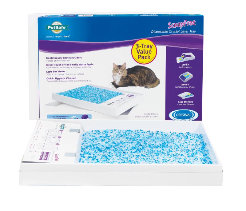 Photo 1 of ScoopFree Premium Unscented Non-Clumping Crystal Cat Litter, 3 count