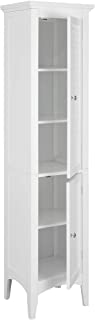 Photo 1 of Elegant Home Fashions Slone Linen Tower with 2 Shutter Doors, White