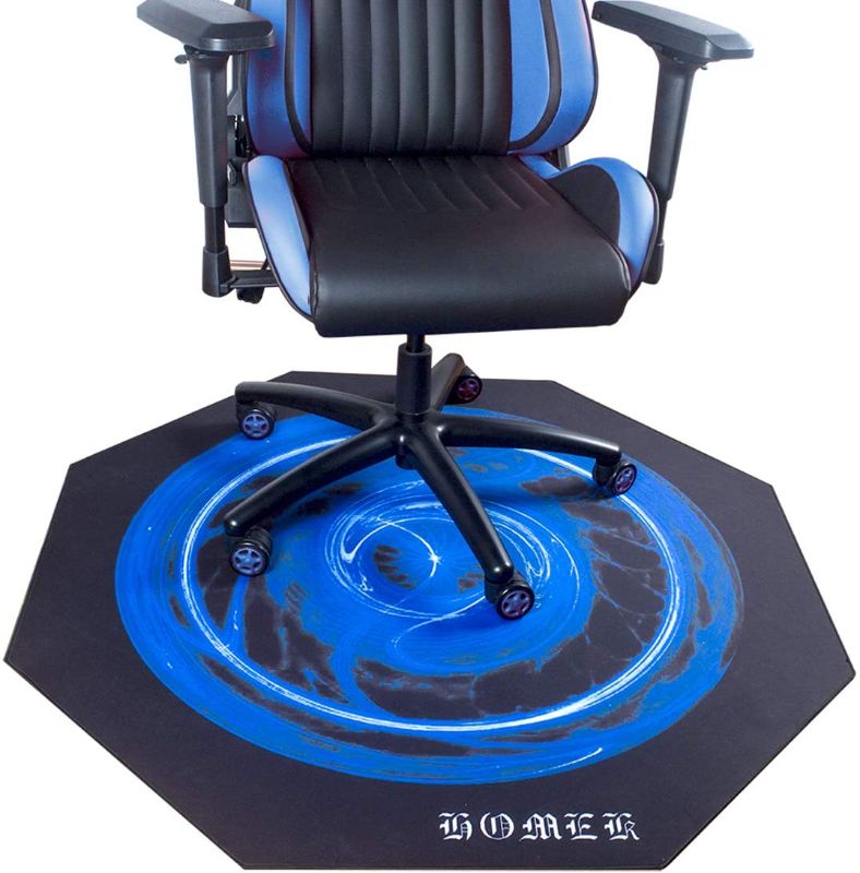 Photo 1 of 47"x47"- HOMEK Gaming Chair Mat, Blue
