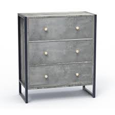 Photo 1 of 3-Drawer Gray Wooden Chest of Drawers Storage Freestanding Cabinet 25.2 in. W x 11.8 in. D x 29.5 in. H