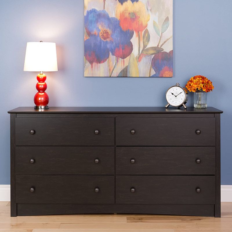 Photo 1 of **PARTS ONLY**
Prepac Sonoma 6-Drawer Chest, Washed Black
