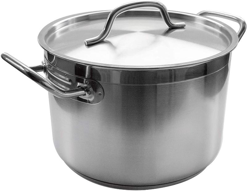 Photo 1 of **NEVER USED**
Update International SPS-20 Induction Stock Pot, 20-Quart, Silver
