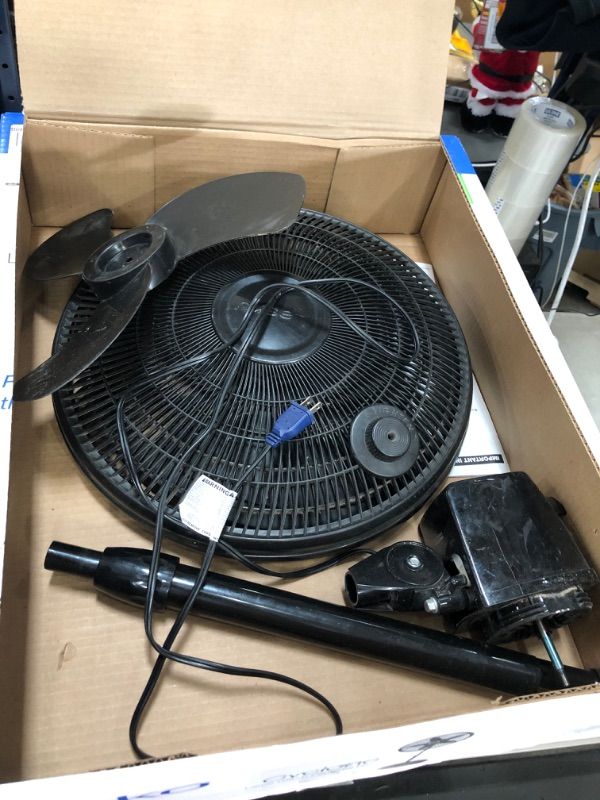 Photo 2 of *USED*
Lasko Cyclone Adjustable-Height 18 in. 3 Speed Black Oscillating Pedestal Fan