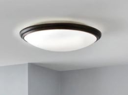Photo 1 of 12 in. Brushed Nickel and Oil-Rubbed Bronze Selectable Integrated LED Flush Mount with Interchangeable Trim
