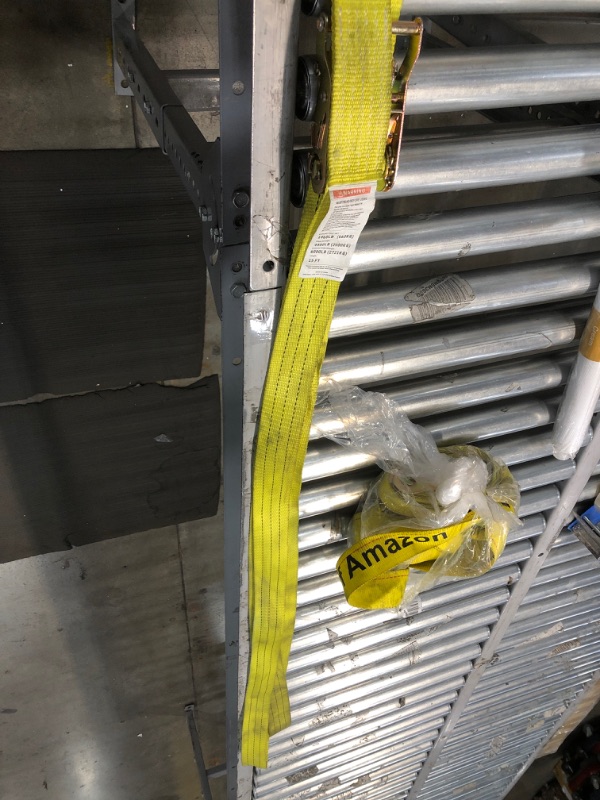 Photo 1 of 2"x 15' Yellow Ratchet Strap-UNKNOWN BRAND LABELED PROPERTY OF AMAZON HOLDS 1460LBS