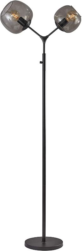 Photo 1 of Adesso Home 3439-01 Transitional Two Light Floor Lamp from Ashton Collection Finish, 11.00 inches, Matte Black-LIGHTBULBS NOT INCLUDED
