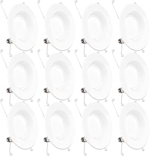 Photo 1 of Sunco Lighting 12 Pack 5/6 Inch LED Recessed Downlight, Smooth Trim, Dimmable, 13W=75W, 965 LM, 5000K Daylight, Damp Rated, Simple Retrofit Installation - UL
