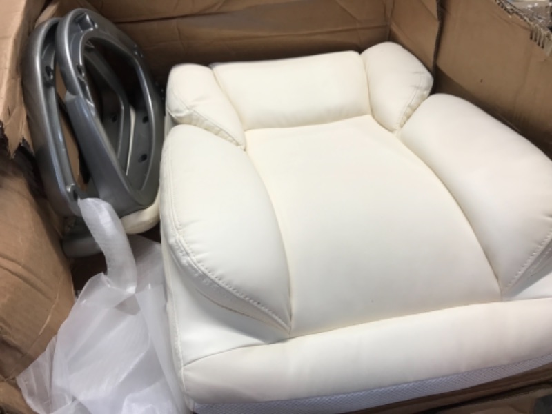 Photo 2 of **PARTS ONLY** Amazon Basics High-Back Bonded Leather Executive Office Computer Desk Chair - Cream