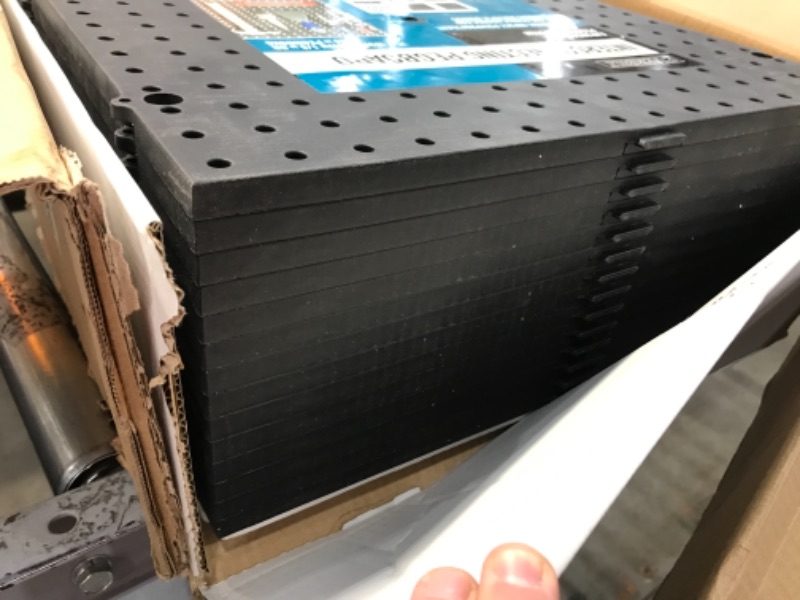 Photo 2 of 16 in. x 16 in. Interconnecting Plastic Pegboard in Black 50 lbs (PACK OF 14)
