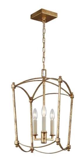 Photo 1 of Thayer 4-Light Antique Guild Traditional Transitional Hanging Candlestick Chandelier