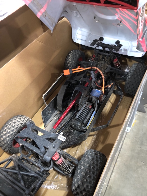 Photo 3 of **USED**
ARRMA RC Truck 1/7 Mojave 6S V2 4WD BLX Desert Truck with Spektrum Firma (Ready-to-Run), Red/Black, ARA7604V2T2
