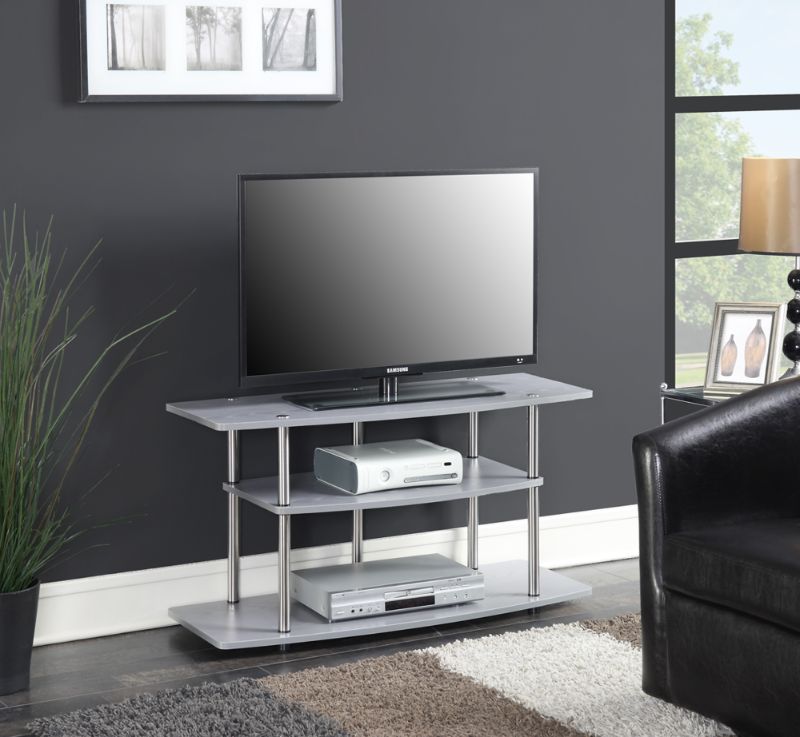 Photo 1 of **PARTS ONLY**
Convenience Concepts Designs2Go 24" 3 Tier Wide TV Stand in Gray

