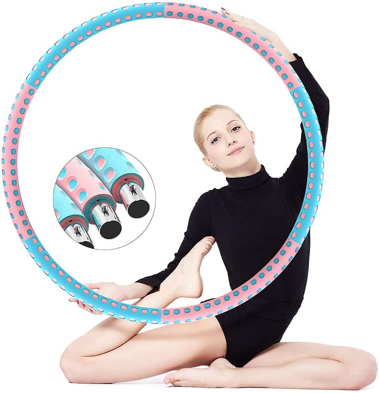 Photo 1 of Am & Al Co. Weighted Hula Hoop for Adults,Adjustable Soft Fitness Hoola Ring for Weight Loss,Burning Calories, Core Workout Exercise, Sports Training-Hula Hoops for Adults Weight Loss
