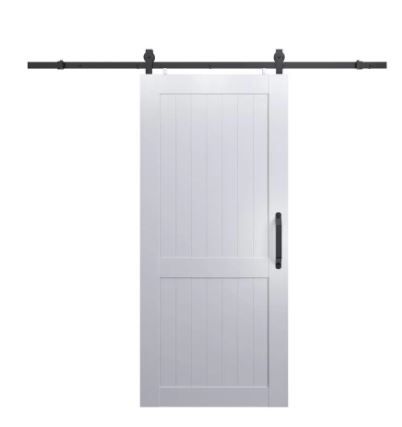 Photo 1 of **NEW**
Pinecroft
42 in. x 84 in. Millbrooke White H Style Ready to Assemble PVC Vinyl Sliding Barn Door with Hardware Kit