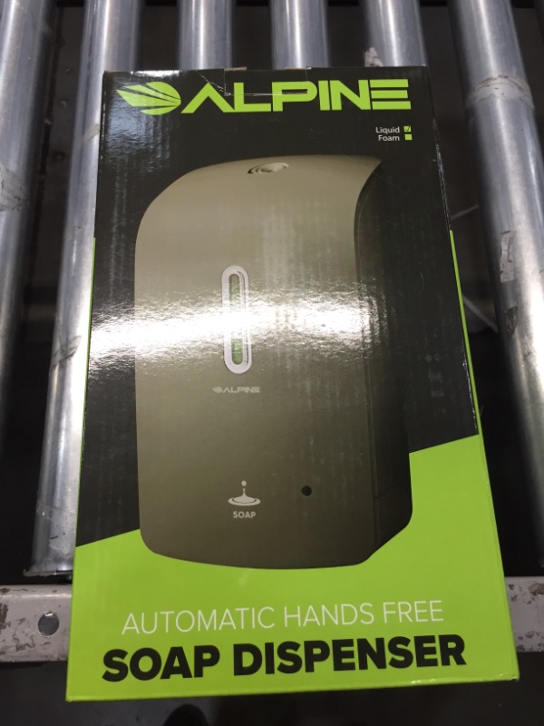 Photo 2 of ***FACTORY/STRAPPED/SEALED***
Alpine Industries 33 Oz Gray Automatic Touchless Universal Liquid Soap Dispenser
