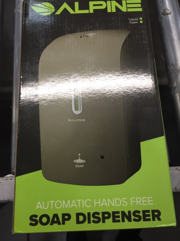 Photo 2 of ***FACTORY/STRAPPED/SEALED***
Alpine Industries 33 Oz Gray Automatic Touchless Universal Liquid Soap Dispenser
