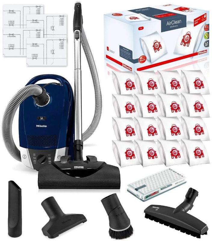 Photo 1 of Miele Compact C2 Electro+ Canister HEPA Canister Vacuum Cleaner with SEB 228 Powerhead Bundle - Includes Miele Performance Pack 16 Type FJM AirClean Genuine FilterBags + Genuine AH50 HEPA Filter
