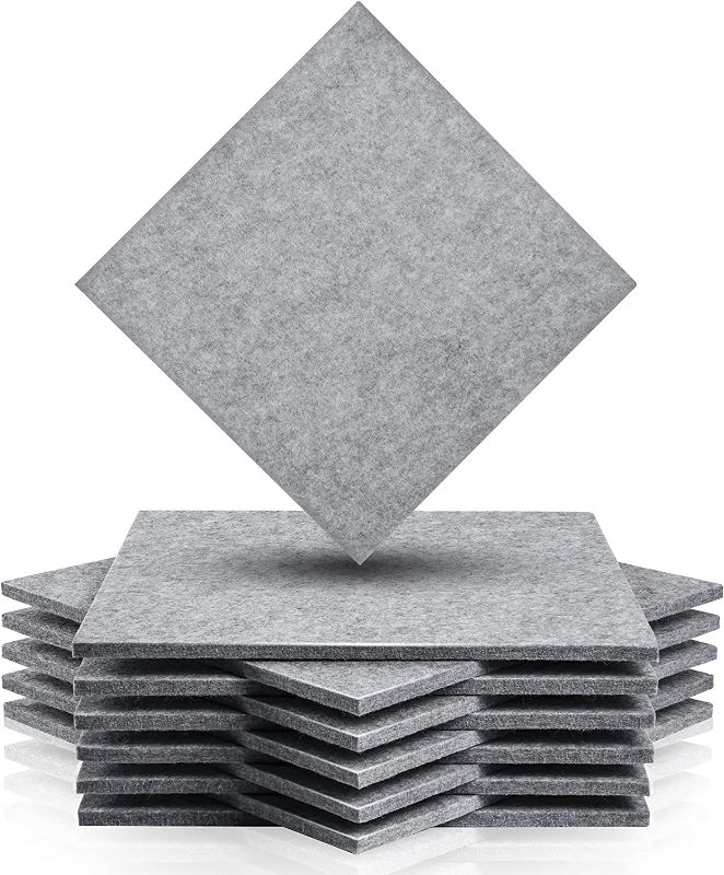 Photo 1 of 12 Pack Set Acoustic Absorption Panel, 12 X 12 X 0.4 Inches Grey Acoustic Soundproofing Insulation Panel Tiles, Acoustic Treatment Used in Home & Offices
4 PACKS.